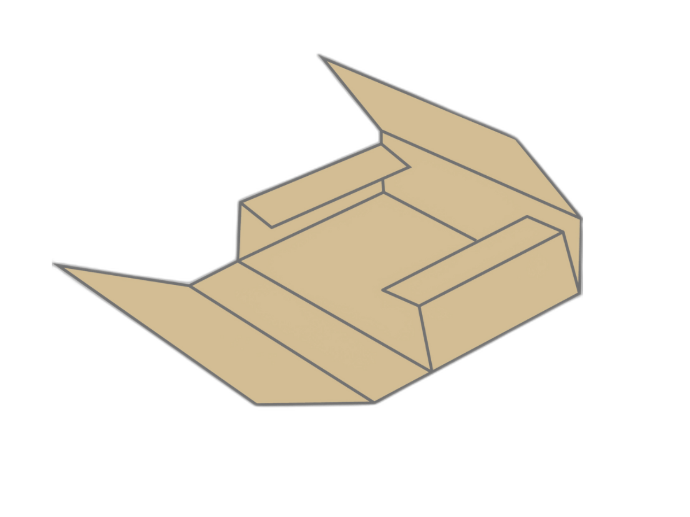 0401 overlapping flaps fefco box illustration