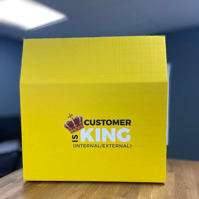 Full Colour Yellow Cardboard Box Print With Logo