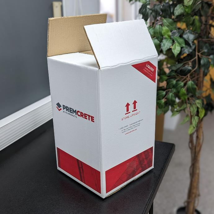 Red and White Printed Cardboard Box