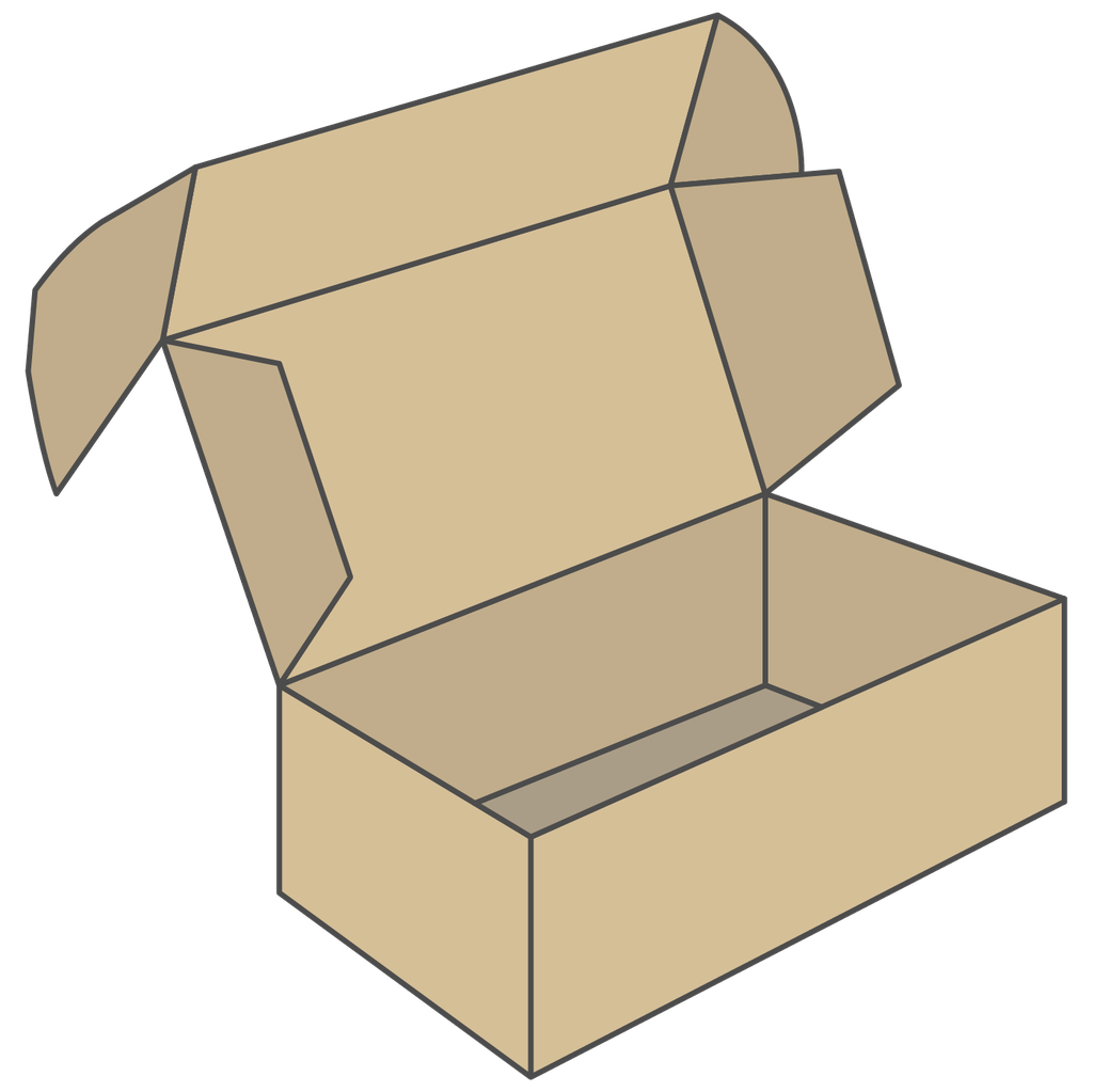 0427 300mm x 215mm x 18mm 200 KTE Single Wall (Plain)  (Box Ref: 0427 Postal Box Plain Sample) B- 460mm x 546mm 